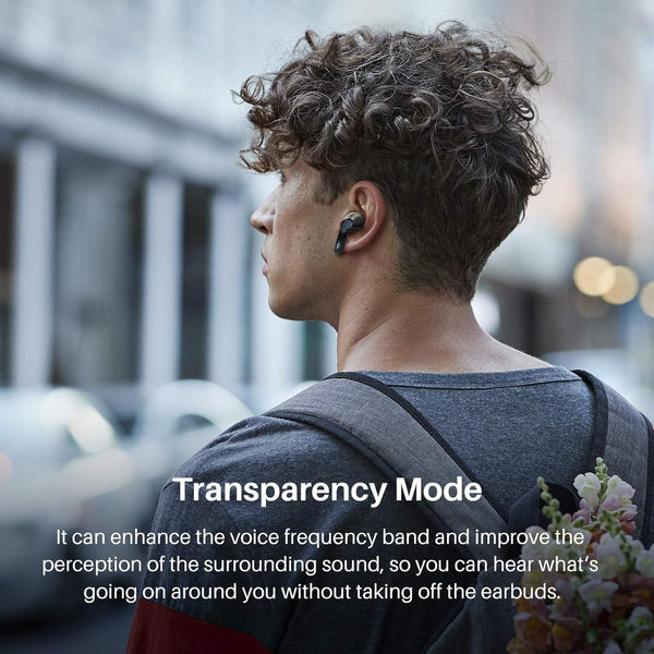TOZO NC2 Hybrid Active Noise Cancelling Wireless Earbuds, In-Ear Detection Headphones, IPX6 Waterproof Bluetooth 5.3 Stereo Earphones, Immersive