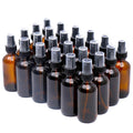 NOOEEISS Amber Glass Small Spray Bottle 2 oz 24 Packs,Fine Mist Sprayer Small Clear Bottles,Refillable Containers mini spray bottles for Cleaning