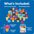 Learning Resources Mini Letter Scoops,Preschool Learning Toys, Stacking Toys, Montessori Toys,Kids Easter Gifts, Ages 3+, 52 Pieces