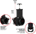 Valterra T58 Twist-On Waste Valve, Mess-Free Waste Valve for RV's, Campers, Trailers