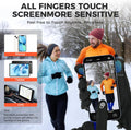 AURUZA Winter Gloves Men Women, Zipper Cycling Gloves Touch Screen, Windproof Warm Gloves Cold Weather, Anti-Slip Sports Gloves for Cycling