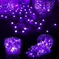 Aogist 50pcs Purple Balloon Lights,Long Standby Time Waterproof Mini Light,Battery Powered,Round LED Ball Lamp for Latex Balloon Paper Lantern