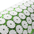 Acupressure Mat and Pillow Set - Relieves Stress, Back, Neck, and Sciatic Pain - Comes with a Vinyl Carry Bag for Storage and Travel - Green