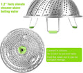 Consevisen Vegetable Steamer Basket for Cooking Food, Stainless Steel Veggie Steam Basket for Pot, Folding Expandable Steaming Insert with