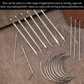 20 Pcs Leather Sewing Needles,Heavy Duty Sewing Needles Kit Include Curved Leather Needle,Sack Needle,Hand Sewing Needle,Leather Needles for