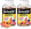 Airborne 750Mg Vitamin C Gummies for Adults, Immune Support Gummies with Powerful Antioxidants VIT C & E, Caffeine Free - 2X63Ct Bottle (42