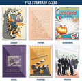 Zonon 5 Set Comic Book Display Case Set, Include Comic Book Sleeves and Clear Plastic Easels, 7.6 x 10.7 Inch Magazine Protectors for Collectors