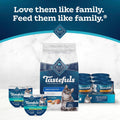Blue Buffalo Tastefuls Chicken & Brown Rice Recipe Adult Indoor Dry Cat Food for Weight Control & Hairball Control, Real Chicken First, Natural