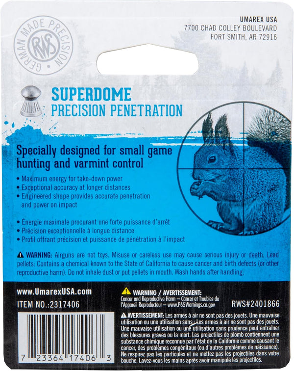 Umarex RWS Superdome Field Line Pellet Gun Pellets.177 Caliber, 8.3 Grains