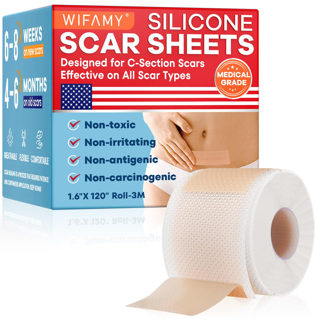 Wifamy Silicone Scar Sheets for Women: Medical Grade Scar Removal C-Section Reco