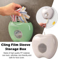 Thickened Cling Film Sleeve Storage Box with 200Pcs Plastic Wrap, Plastic Food Wrap Bag Storage Organizer, Multifunctional Wall-Mounted Kitchen