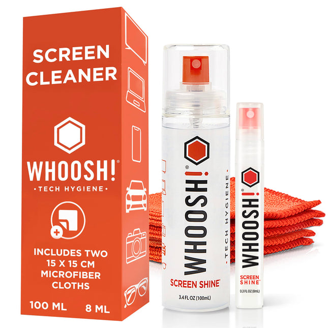 WHOOSH! Screen Shine Duo - Screen Cleaner Spray for Ipad, Monitor, Laptop, Macbo