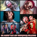 CHASPA Halloween Liquid Latex Special Effects SFX Makeup Kit - Scar Wax + 2 Btl Liquid Latex + 2 Btl Fake Blood + Spatula Tool + 2Pcs Stipple