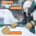 KONGOUARD Winter Working Gloves Thermal Leather Heated Safety Work Glove for Assembly,Warehouse,Light Duty Work Brown XL X-Large Brown