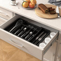 Lifewit Large Silverware Drawer Organizer, Expandable Utensil Tray for Kitchen, BPA Free Flatware and Cutlery Holder, Adjustable Plastic Storage