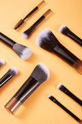 Portable ON THE GO Makeup Brush Set, COSHINE 10pcs Easy-taken Mini Full Complete Function Cosmetic Brushes Kit with Brush Pouch (black)