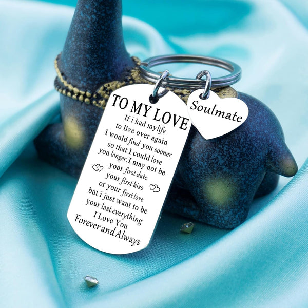 Soulmate Gifts for Women Soulmate Gift for Her to My Soulmates Keychain | Sweet Gift for Husband Romantic Anniversary Birthday Gifts for Wife Him Her