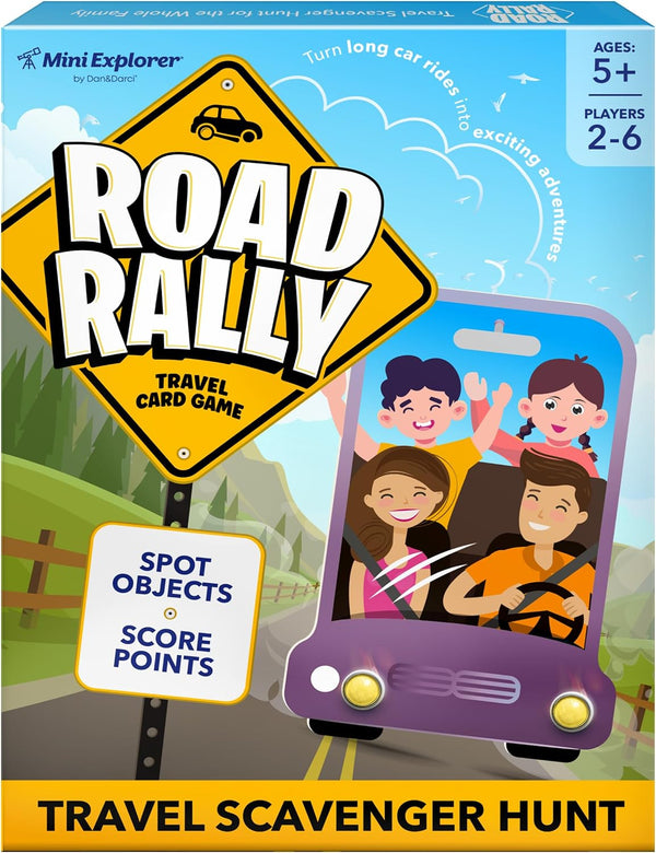 Road Rally Travel Scavenger Hunt Card Game for Kids - Roads Trip Car Games & Activities Must Haves Essentials - Fun Eye Hide & Seek Found Spy