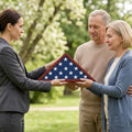 Americanflat Large Flag Display Case for Folded 5x9.5' Burial Flags - Engineered Wood Display Box for Wall or Tabletop - Silhouette Collection -