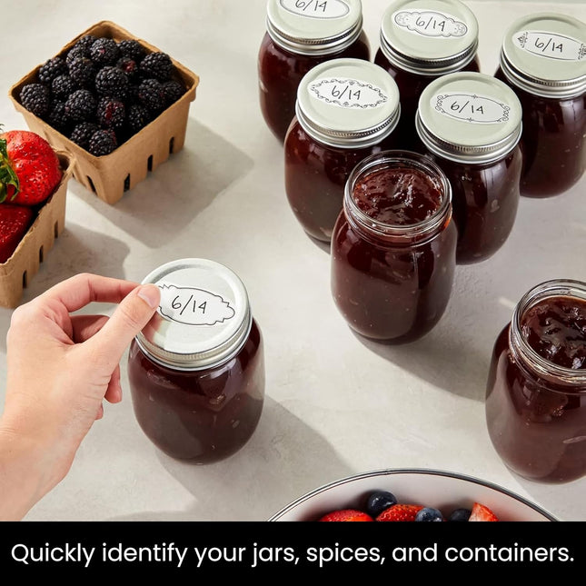 Juvale 300 Piece Dissolvable Labels for Food Storage Containers and Mason Jars, 