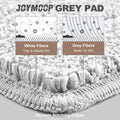 JOYMOOP Microfiber Flat Mop Pads, Washable Replacement Pads for 13 Inch Mop System, Grey, Pack of 4 13.0 × 4.9 Inch 4 Pcs 13" - 4 Grey