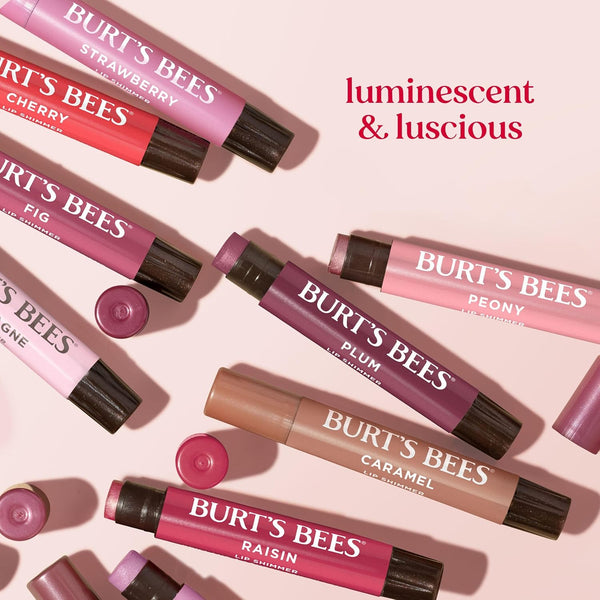Burt's Bees Shimmer Lip Tint Set, Mothers Day Gifts, Tinted Lip Balm Stick, Moisturizing for All Day Hydration with Natural Origin Glowy Pigmented