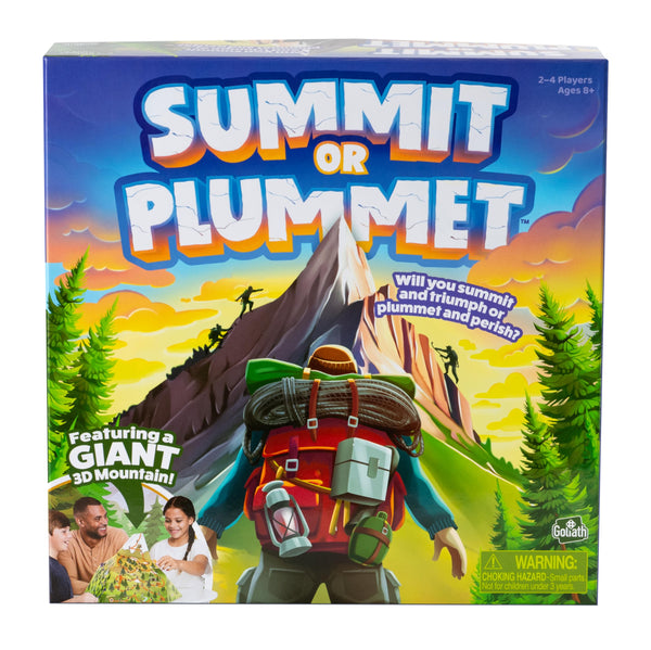 Goliath Summit or Plummet Game | Includes A Giant 13-Inch Tall 3D Mountain | 2-4 Players | Ages 8+ 6.35 x 10.5 x 0.1 inches