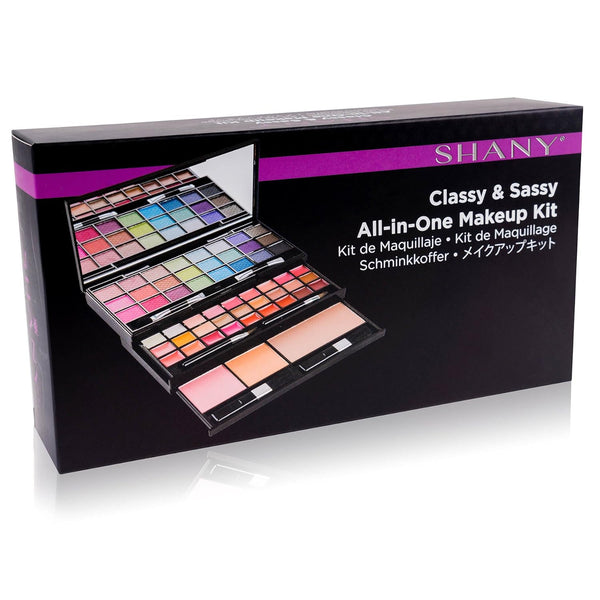 SHANY Classy & Sassy All-In-One Makeup Kit Makeup Set with Cosmetics Mirror, Makeup Applicators, 24 Eye Shadows Colors, 18 Lipstick Lip Glosses, 2