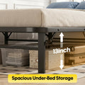 BestMassage | Twin Bed Frame | Metal | Heavy Duty Steel Slats with 6 Legs | Foldable | Sturdy, No Box Spring Needed | Easy to Assemble with