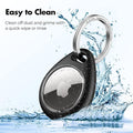 UNBREAKcable for Apple AirTag Holder 4 Pack Waterproof Case with Keychain Black&Blue&Orange&Green