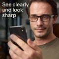 Gaoye Professional Reading Glasses for All Day - Computer Readers with Blue Light Protection - Value Pack B1-5 Pack Light Black 2.0 x