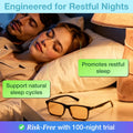 Orange Blue Light Blocking Glasses for Better Sleep - 99.5% Premium Acetate Computer Migraine Glasses for Women & Men - Amber Gaming Glasses - TV