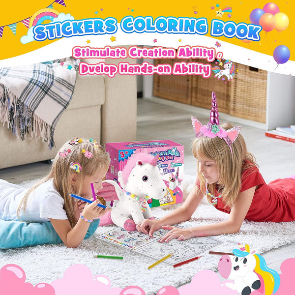 21-Piece Unicorn Gift Set for Girls Ages 3-8 | Soft Plush Stuffed Animals & Dress-Up Accessories Bundle | Idea Birthday Gifts, Christmas Presents,