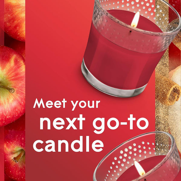 Glade Candle Jar, Air Freshener, Apple Cinnamon, 3.4 Oz, 2 Count Apple Cinnamon 2 Count