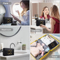 Personalized Small Preppy Makeup Bag, Chenille Letter Black Initial Cosmetic Zipper Pouch Toiletry Organizer, Waterproof PU Leather Make Up