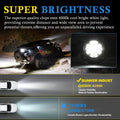 BUNKER INDUST Flush Mount LED Light Pods 5 Inch LED Work Light Bar Pair 48W Driving Bumper Lights Flood Spot Combo Off Road Fog Lights Waterproof