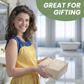 Birthday Gifts for Woman, Get Well Soon Gift Baskets for Women, Relaxing gifts for Women, Self Care Gifts, Spa kit for Woman, Wooden Box, Green