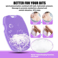 Canroom Zinc Infused Silicone Body Scrubber, Quick-Dry Bath Brush Purple