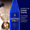 Saratoga Sparkling Water Bottles, 12-Pack - Carbonated Spring Bottled Water with Naturally Occurring Minerals & Electrolytes - Recycled PET