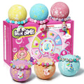Unicorn Bath Bombs for Kids Girls with Bracelet Inside, Sanyi Bubble Bath Toys Birthday Gifts for 3/4/5/6/7/8 Year Old Girl Daughter Granddaughter