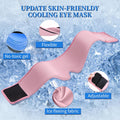 2 Pack Blackout Cooling Sleep Mask: Reusable Weighted Gel Eye Mask for Puffiness & Migraine Relief - Ice Pack for Eyes, Cold Compress for