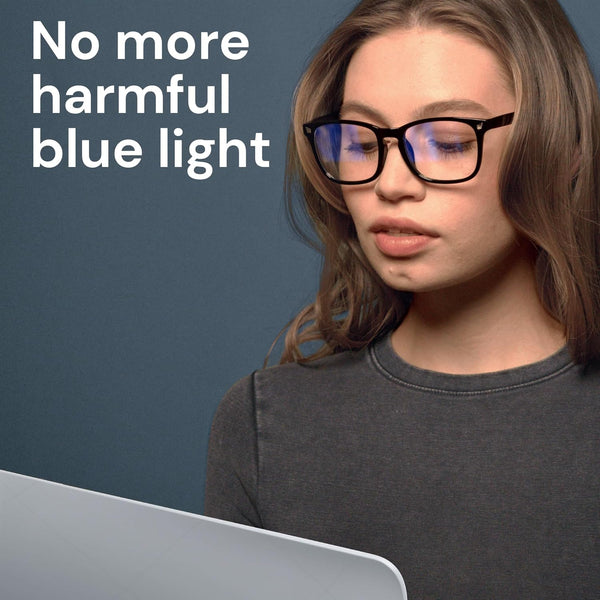 Gaoye Eyewear Frames for Men - Blue Light Blocking Square Glasses, Anti UV Ray Computer Gaming, Blue Blockers for Women *Black & Transparent