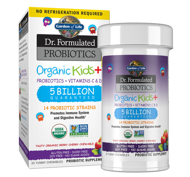 Garden of Life Dr. Formulated Probiotics Organic Kids+ plus Vitamin C & D - Berr