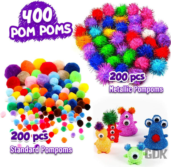 Goodyking Arts and Crafts Supplies for Kids - 1170Pcs+ Craft Art Supply Kit for Toddlers Kids Craft Supplies & Materials Age 4 5 6 7 8 9 - All in