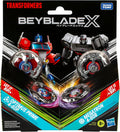 Beyblade X Transformers Collab Optimus Prime 4-60P vs. Megatron 4-80B Multipack Set with 2 Tops & 2 launchers; Battling Top Toys for 8 Year Old