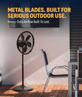 Newair Outdoor Patio Misting Fan | 2-In-1 Outdoor Deck & Mister Fan | 5 Gentle Mist Nozzles | outside Cooling Fan with 600 Square Foot Effective