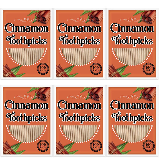 Irenare 600 Pcs Toothpick Cinnamon Wood Flavored Cinnamon Toothpicks Bulk for Ad