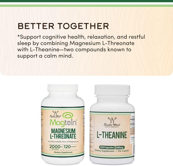 Magnesium L Threonate, MagteinÃ¢ÂÂ¢, Sleep and Cognitive Support Ã¢ÂÂ High Absorption Ã¢ÂÂ Most Bioavailable Form of Magnesium Ã¢ÂÂ 2,000