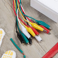 WGGE WG-026 10 Pieces and 5 Colors Test Lead Set & Alligator Clips,20.5 Inches / 22 AWG Copper Wire. the Clips Soldered and Stamped to the Wires.