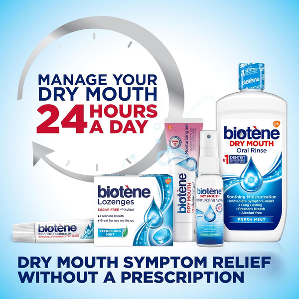 Biotene Fluoride Toothpaste for Dry Mouth Symptoms, Bad Breath Treatment and Cavity Prevention, Fresh Mint - 4.3 oz 4.3 Ounce (Pack of 1)